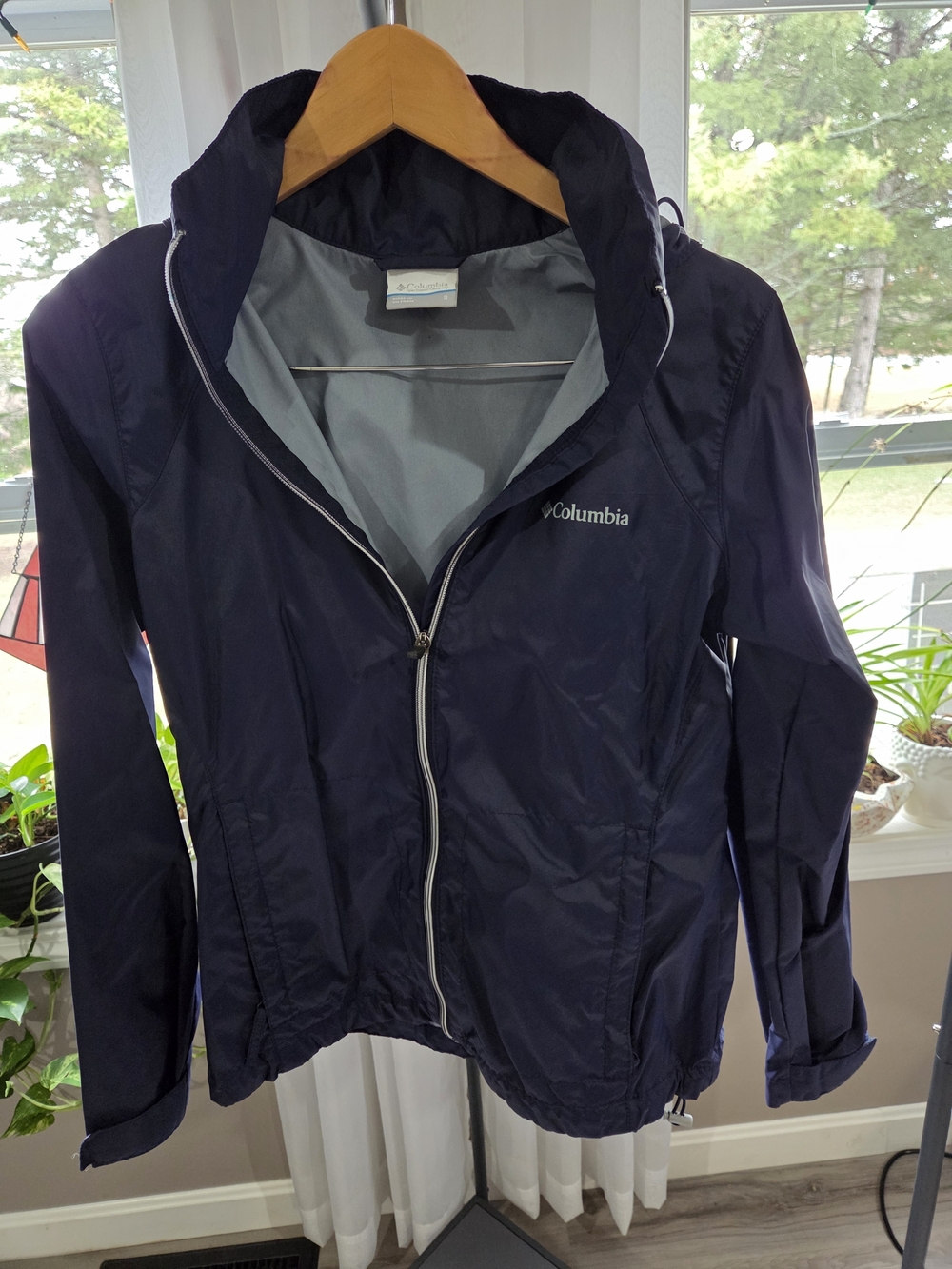 Columbia Navy Hooded Women's Shell Jacket